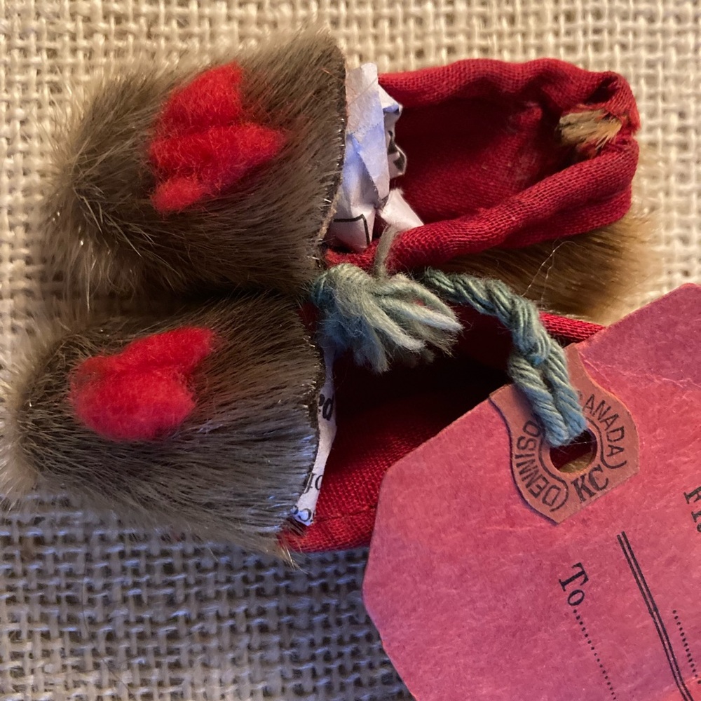 Vintage Tiny Souvenir Moccasins From Canada